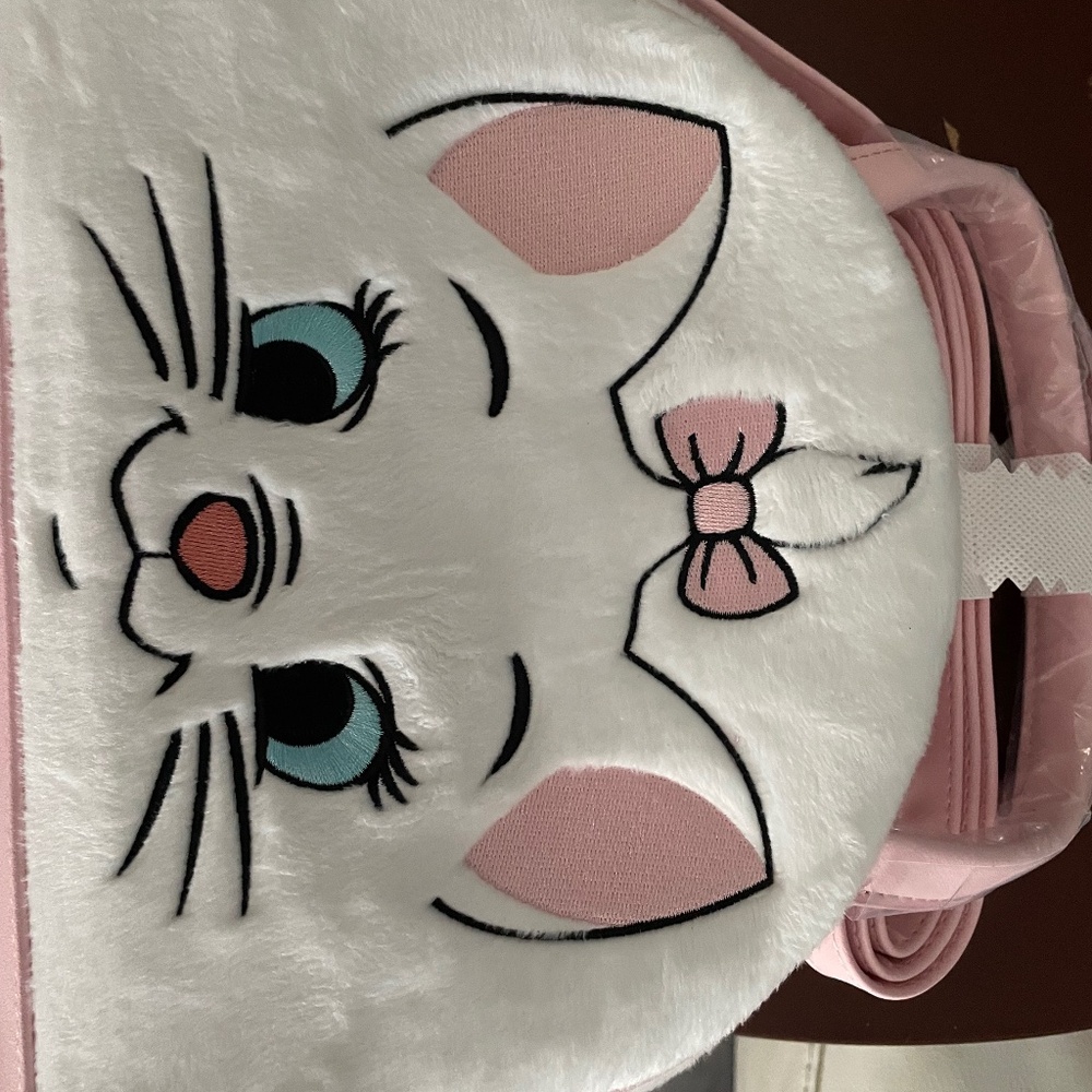 NEW Loungefly Disney The Aristocats Marie Fuzzy Handle Crossbody Bag Handbag